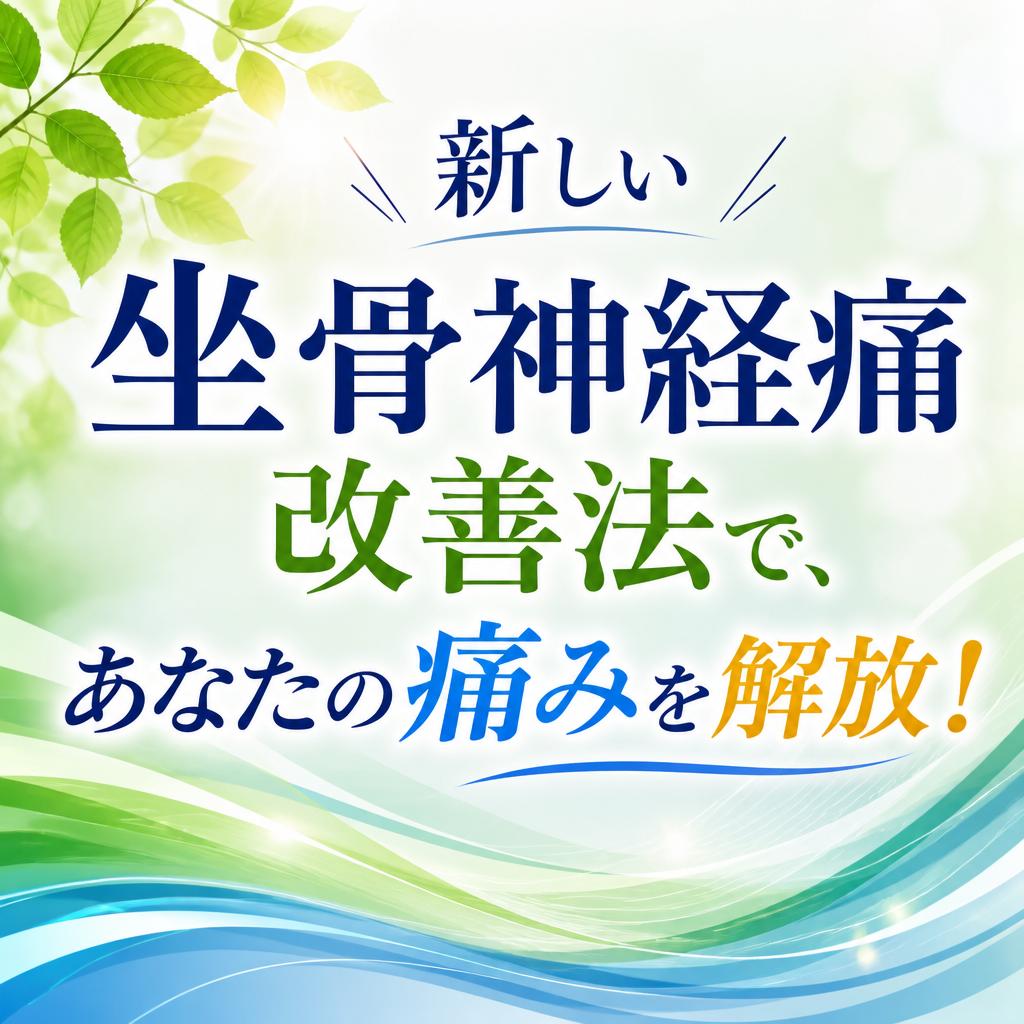 新しい坐骨神経痛改善法で、あなたの痛みを解放！