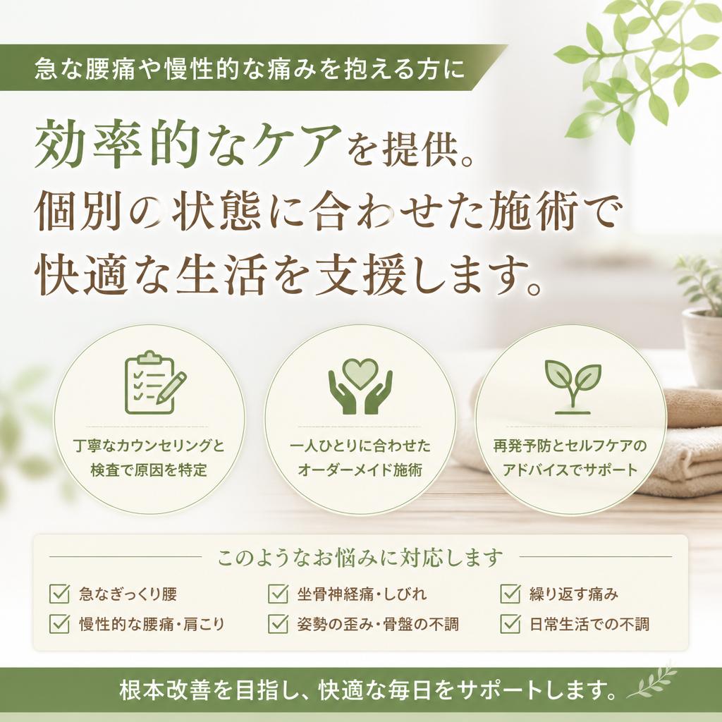 3. 腰痛の悩みを軽減