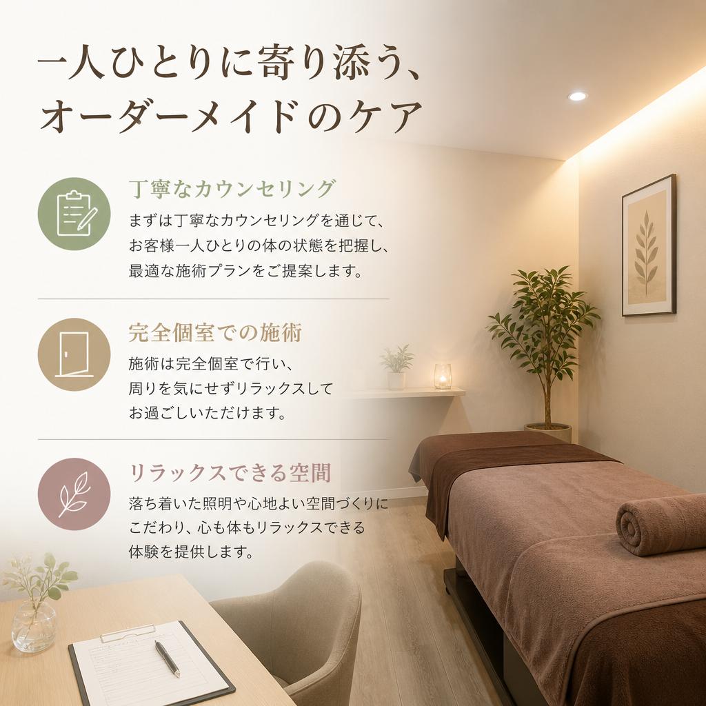 安心のカウンセリングと個別対応