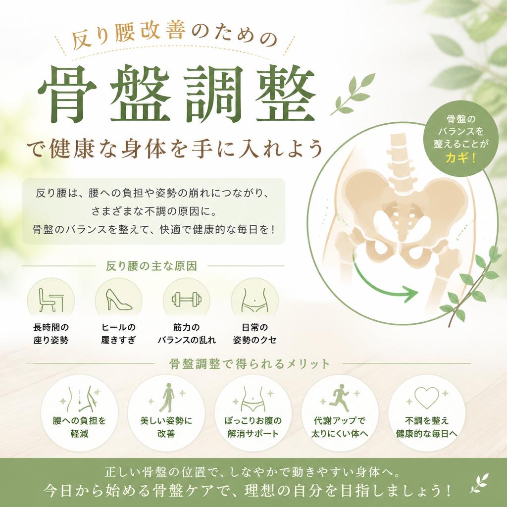 反り腰改善のための骨盤調整で健康な身体を手に入れよう