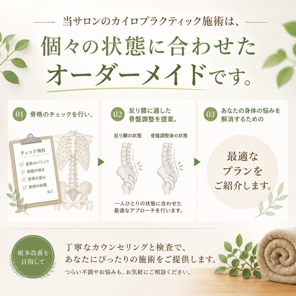 反り腰改善に向けた施術内容