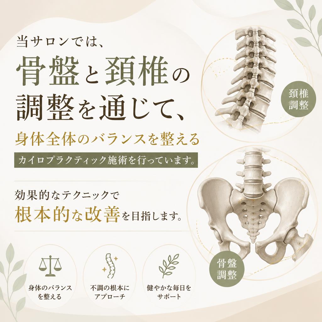 カイロプラクティックによる調整方法