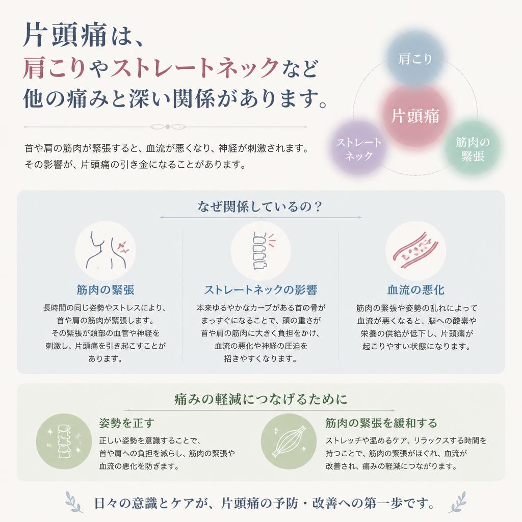 肩こりやストレートネックとの関連