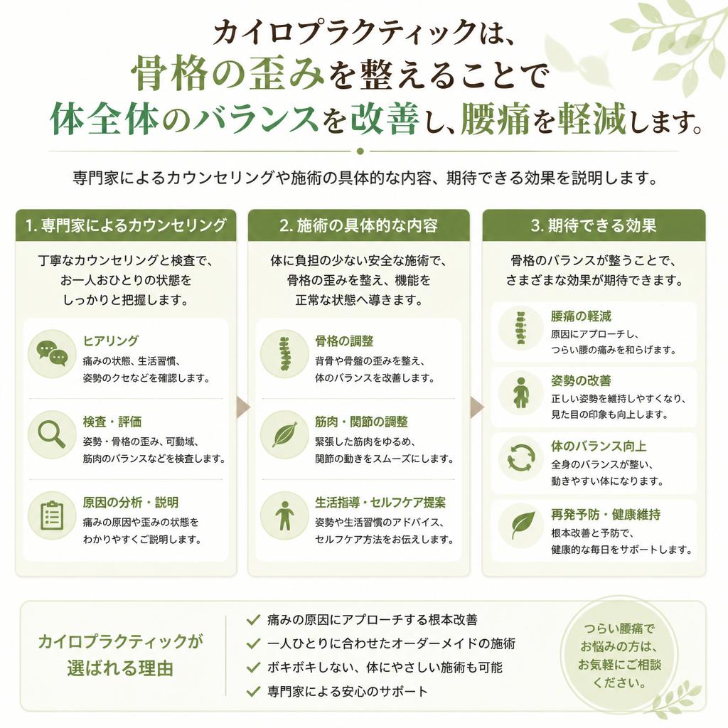 カイロプラクティックでのアプローチ