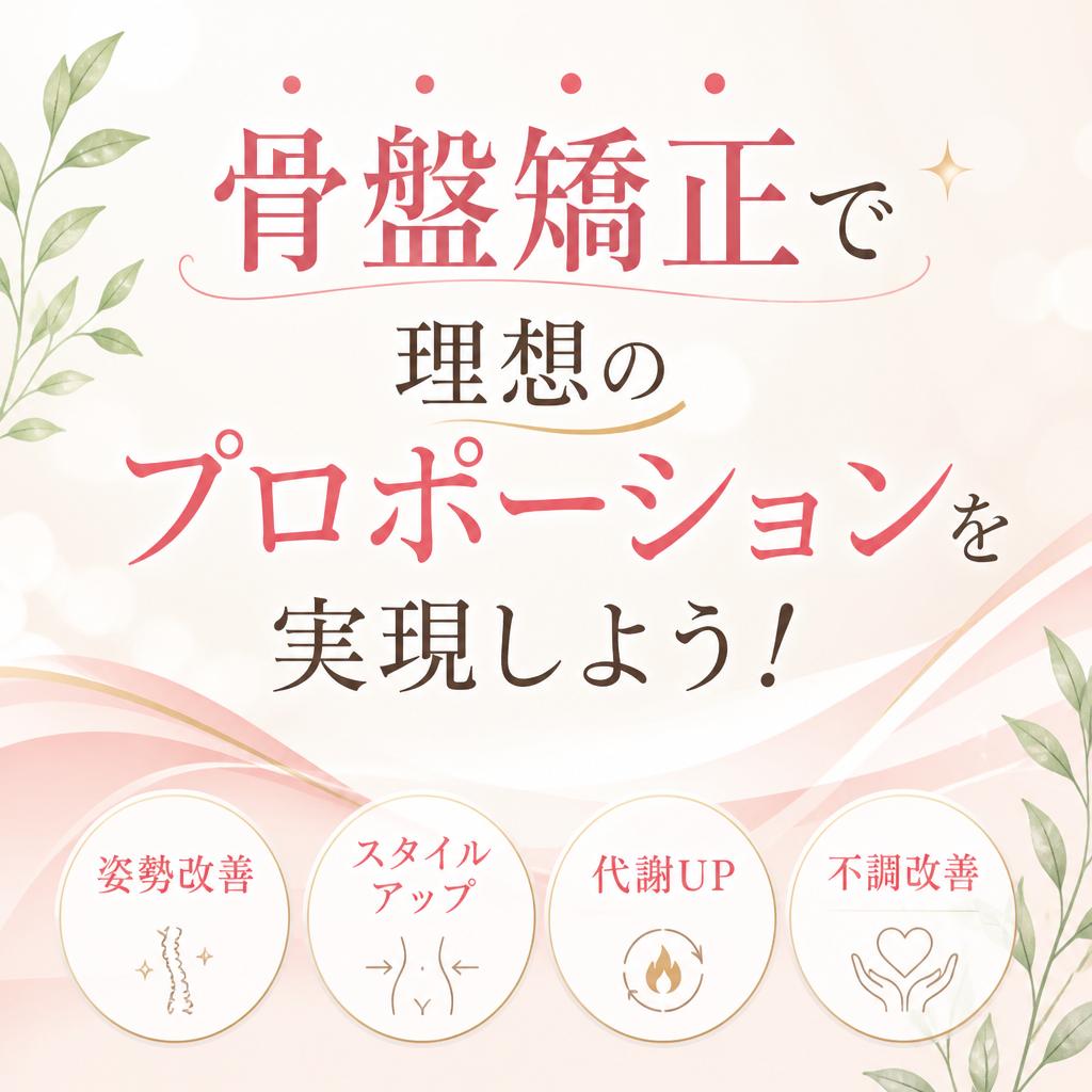骨盤矯正で理想のプロポーションを実現しよう！
