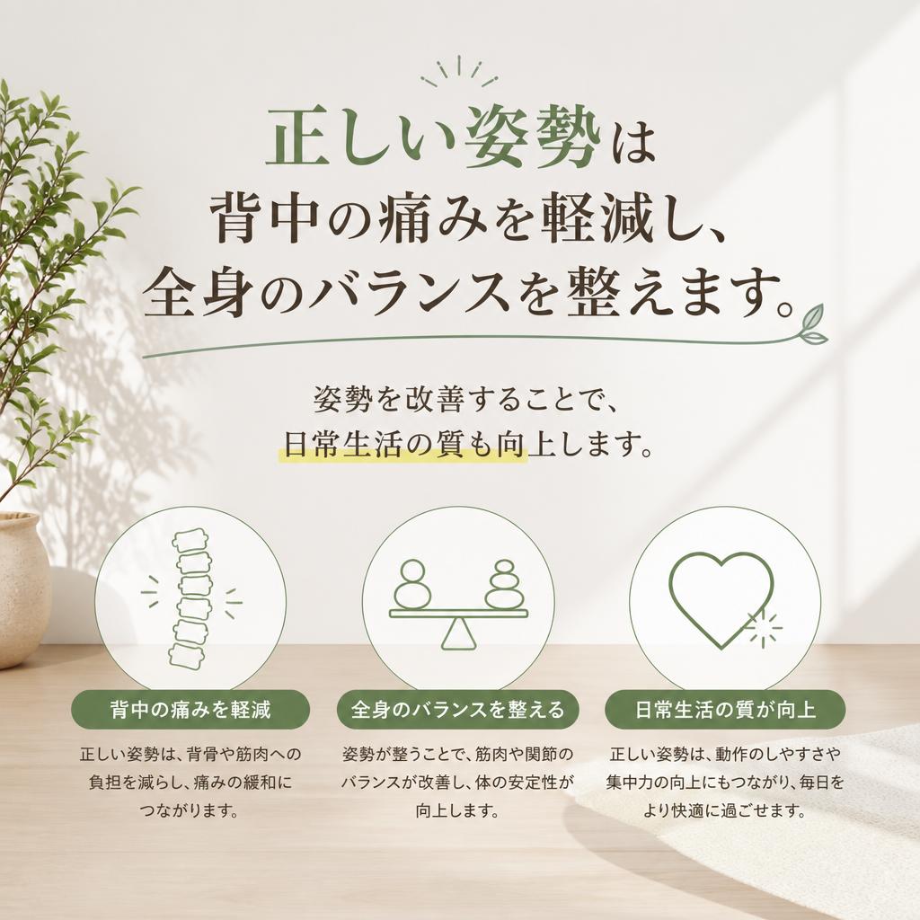 姿勢改善がもたらす効果