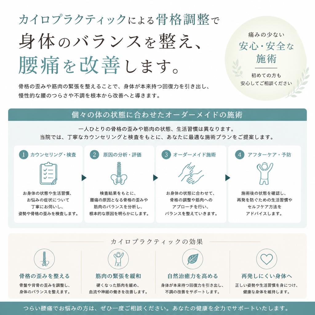 骨格調整で体のバランスを整える