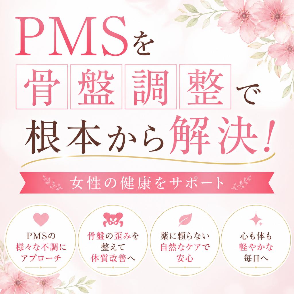 PMSを骨盤調整で根本から解決！女性の健康をサポート