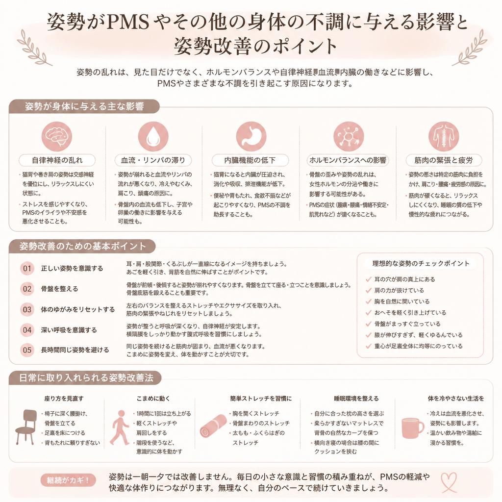 姿勢改善で快適な日常へ