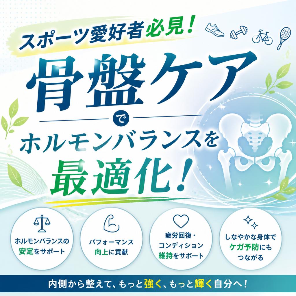 スポーツ愛好者必見！骨盤ケアでホルモンバランスを最適化！
