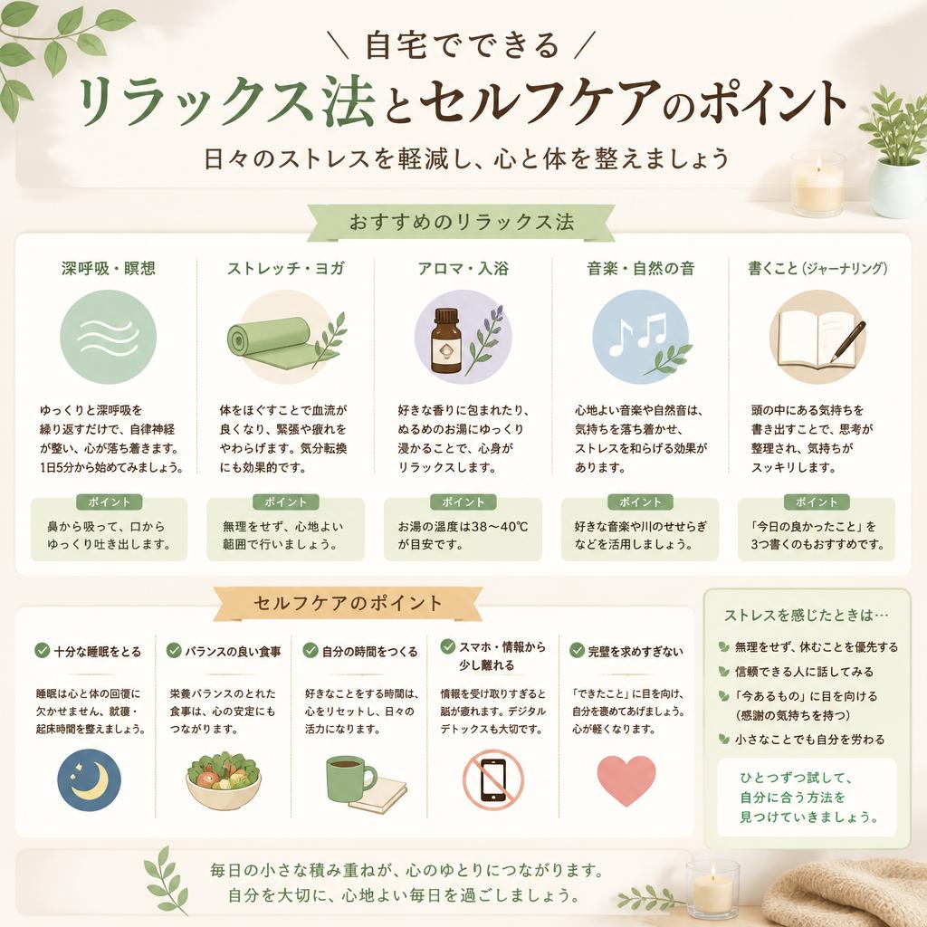 リラックス法とセルフケア