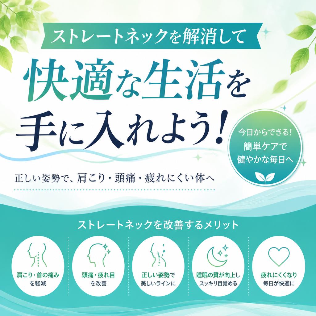 ストレートネックを解消して快適な生活を手に入れよう！