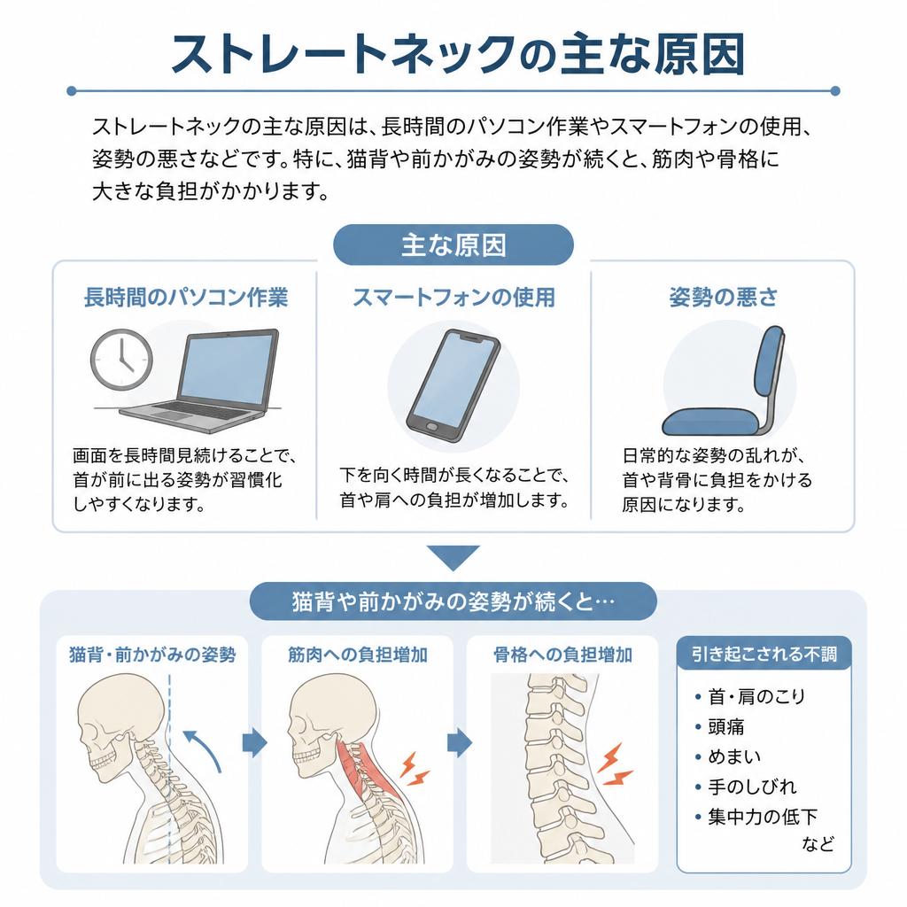 ストレートネックの原因