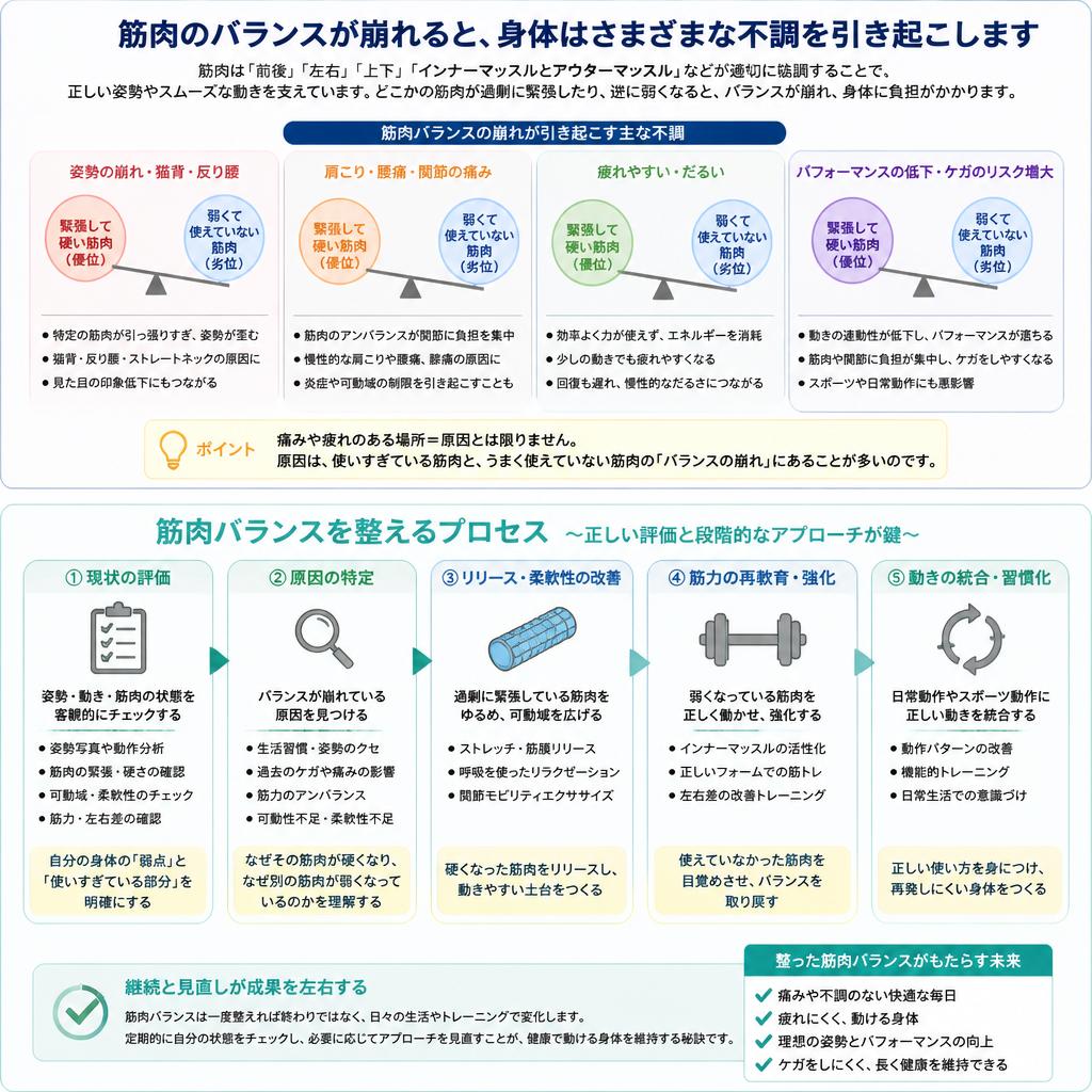筋肉バランスとその改善方法