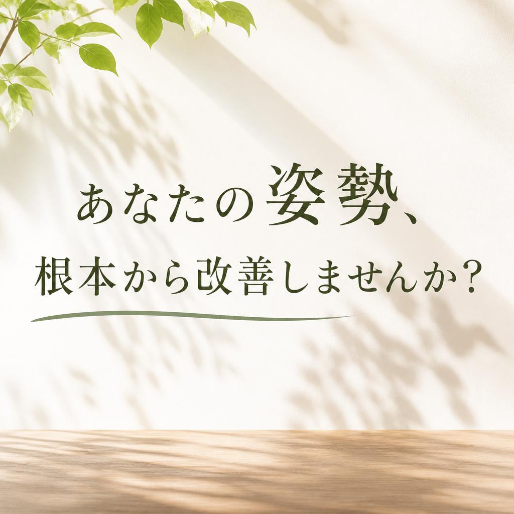 あなたの姿勢、根本から改善しませんか？