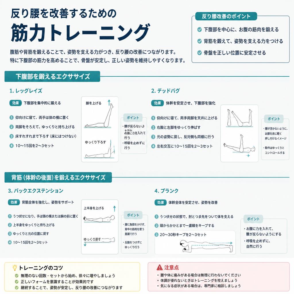 反り腰改善のためのエクササイズ